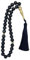 Asbih Islamische Gebetsperlen, Tasbeeh, Sibha, Muslimische Mala, Misbaha, Tesbih, Dhikr-Perlen, Zikr-Perlen, Sorgenperlen, Gebetszähler, arabische Quasten-Armband, 33 StückGlas (Big Black)