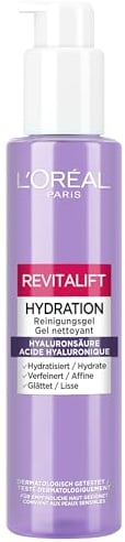 L'Oréal Paris Revitalift Hydration Gel detergente con acido ialuronico, 150 ml