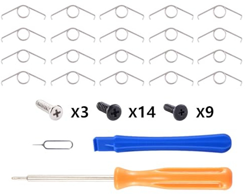 eXtremeRate 20 Pcs Ersatz Feder für ps5 Controller R2 L2 Trigger Buttons, Trigger Spring Klammern Druckfeder Ersatzteile für ps5 Controller BDM-030/040 Modell