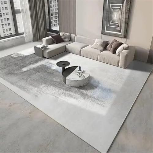RUGMRZ Anti Teppich Rutsch Garten Grau Abstraktes Design Schlafzimmer Wohnzimmer Waschbar Jugendzimmer 180X280CM