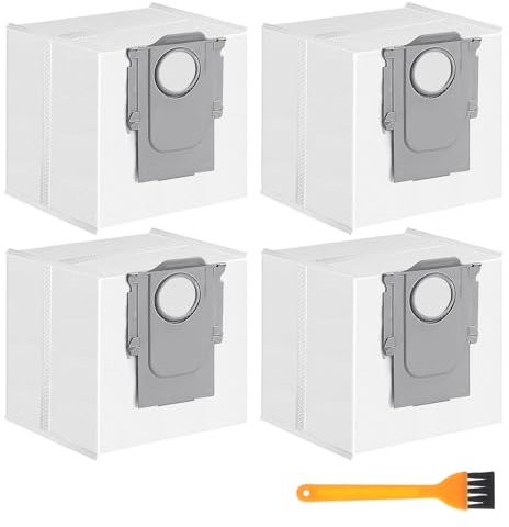 RtottiM 4 Stück Staubbeutel,Staubsaugerbeutel,Ersatz-Staubbeutel für Roborock T8/Q7/G10S/G10Spure/G20/S8+/S7 S8 Pro Ultra/S7 MaxV Ultra//Q7+/Q7 Max+/Q5 Pro+ Beutel,Staubsaugerbeutel Ersatzkit
