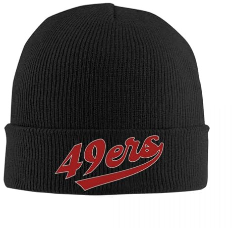 EIILHUED 49ers SF Team Strickmütze Beanie Hüte Warme Unisex Mützen für Männer Frauen