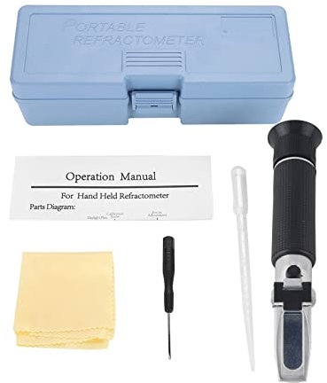 0–10% Brix-Refraktometer, Meerwasser-Salzgehalt-Messgerät, Aquariumoptik, Refraktometer, Temperatur, ATC, Digitales 0–10% Refraktometer
