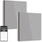 BSEED Smart ZigBee Interrupteur d'éclairage, Smart Interrupteur Mural Compatible avec Alexa et Google Home, Interrupteur Encastré 1 Gang 2 Voies Gris (Hub Requis) 2 Pièces