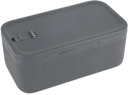 Lockable Medicine Storage Box, PP 3-Digit Password Lock System Container Combat Addiction Cell Phone Locked Jail Personal Organization for Medicine Snack Game Controller (Blue)