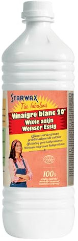 STARWAX THE FABULOUS - Vinaigre blanc Ménager - 20°C - Plus forte concentration - Détartre, Dégraisse, Détache, Désodorise - - Fabriqué en France - 1L