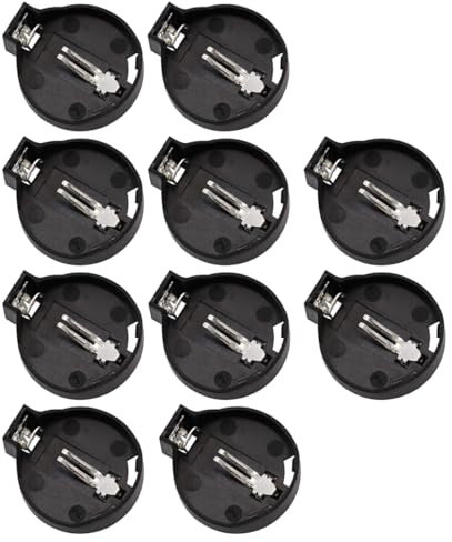 Heevhas Orizzontale Supporto per batteria a celle 3V 2 pin DIP per CR2032 (10 pezzi)