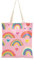 Regenbogen & Herzen Medium Canvas Schultertaschen für Frauen für Frauen Arbeit Leinwand Strandtasche, Regenbogen & Herzen, Medium, Regenbogen & Herzen, M