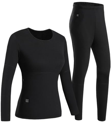 Alomejor Heated Suit 22 Heating Areas Adjustable Temperature Quick Heating Long Battery Life Knit Fabric with Cotton and Spandex Heated Suit (3XL)