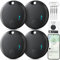 Android Smart Tracker, 4 pcs Key Finder Compatible with Google Find My Device App (Android Only), Bluetooth Key Finder Android Air Tag Tracker for Wallets, Keys, Backpacks, Luggage (Android-black)