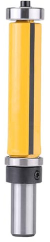 Straight Router Bit 2 - 1 / 2L x 3 / 4Dia | Carbide Finishing Tool w / Bearings | 1 / 2 Shank for Wood Routers / Engraving Machines | MDF / Plywood / Solid Wood