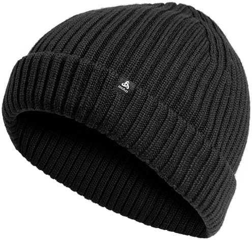 Odlo Merino Warm Heavy Knit Mütze aus 100% Merinowolle, Unisex | Warme Strick-Beanie aus 260 g/m² mulesingfreier Merinowolle: temperaturregulierend und bequem für Ski, Outdoor und Alltag