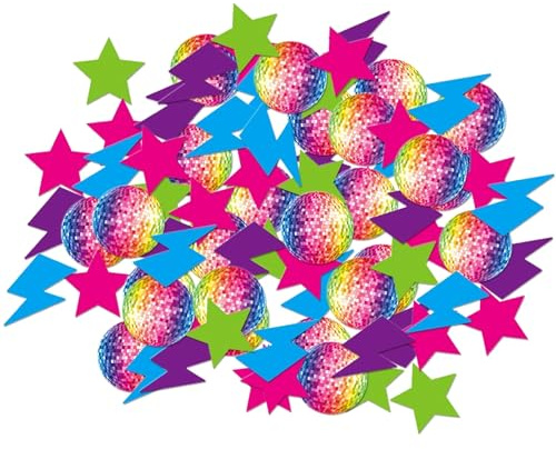 Ovanda 100 Stück Disco Konfetti, Tischkonfetti Disco Party Deko,Discokugel Deko Confetti,70er 80er Jahre Hippie Geburtstagsfeier Party Geschenke Zubehör,Streudeko Geburtstag,Discokugel Tischdekoration