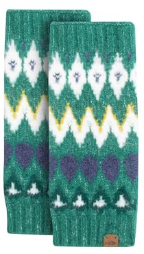 Weird Fish Shutt Fair Isle Wrist Warmers Green Ivy Size ONE