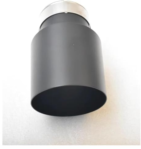 Auspuffblende Auto Auspuffendrohre 1-teilig Aluminiumlegierung Matt Schwarz Edelstahl Modifiziertes Endrohr 76 Mm Einlass 101 Auslass(76MM IN- 101MM OUT)
