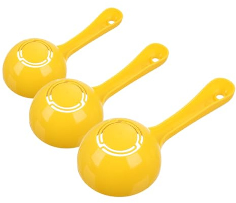 Gatuida Molde para Bolas de Arroz 3 Piezas Semicirculares de Pp Amarillo, Pala para Servir Arroz Antiadherente, Utensilio para Sushi y Repostería, Herramienta Práctica para Cocina