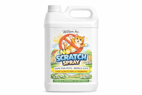 Wilson inc 100% Natural Cat Repellent Spray – Safe & Humane Outdoor Cat Deterrent for indoor and outdoor use (5ltr)