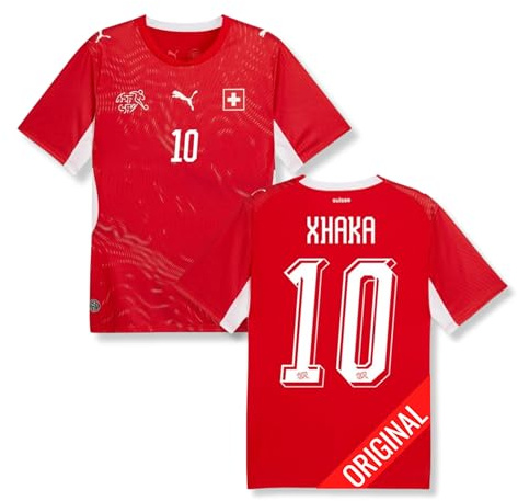PUMA Original SFV Schweiz Trikot Herren [Home WM 2026] Offizielles Schweiz Trikot [Spieler oder Personalisiert] Fussball Weltmeisterschaft [WM 26] Nationalmannschaft Jersey
