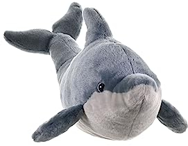 Wild Republic Cuddlekins Delfin, Stofftier, Baby-Geschenk für Mädchen und Jungen, Kinder Plüschtier, Kuscheltier Für Babys, Spielzeug aus Recyclingmaterial, 30 cm