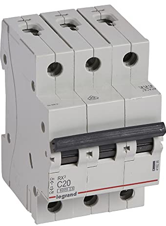 LEGRAND, RX3 Leitungsschutzschalter, thermisch-magnetischer Schutzschalter, C-Charakteristik, 20A, 3-polig, 6000A Ausschaltvermögen, 400VAC, 3TE, 419236