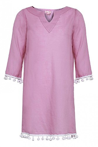 La-V Tunica da spiaggia da bambina, rosa antico, 164/170 cm