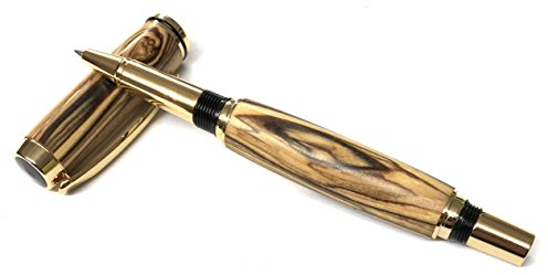 Donegal Pens Tintenroller aus Olivenholz, Tintenschreiber, handgefertigt, ideal als Geschenk zu Abschluss, bestandene Prüfung, Abi, Meisterprüfung, Promotion, Bachelor, Master, Hochzeit, Doktortitel