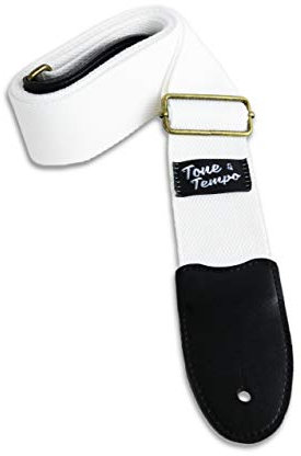 Tone & Tempo Vintage Vegan Utility Gitarrengurt, Weiss/opulenter Garten, Einstellbar