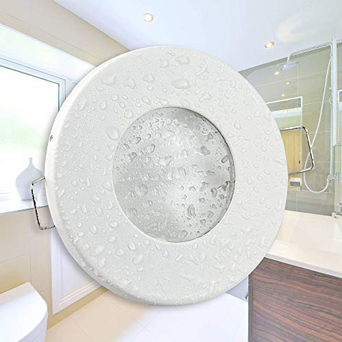 LED Einbaustrahler weiß super flach 230V 1 Watt warmweiß - geeignet für Bad, Außenbereich IP44 - elegantes Design, integrierter Trafo - 60mm Durchmesser - rund Spot neu