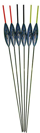 SRG Pole Floats SRG002 Pack of 6 x Pole Floats choose from (0.2g / 0.3g / 0.4g / 0.5g) (6 x 0.3g (3 x Red Tip and 3 x Black Tip))