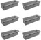 ARTECSIS Fioriera per Pallet Europeo – Set da 6 Vasi in Plastica Grigio Cemento – Ideale per Balconi, Giardini e Terrazze – Resistente alle Intemperie
