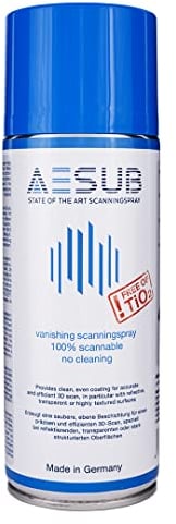 AESUB Blue 3D Scanningspray für 3D-Scanner – 400 ml Professionelles Scanspray, selbstverflüchtigend & pigmentfrei, dünne Schichtdicke (8-15 µm), Made in Germany