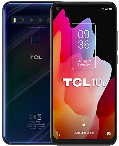 TCL 10L, 6.53” FHD+ LCD Dotch, Quad Cam 48+8+2+2MP, 6GB+64GB, Octa Core, Mariana Blue [Versione Italiana]