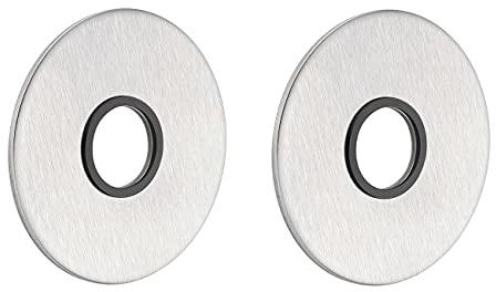 Kleberosetten | 2 mm hoch | V2A Edelstahl matt | 3M-Folie (Drückerrosette 16 mm)