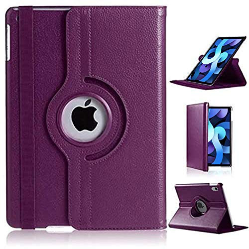 Case for iPad Air 11 (M3 2025 / M2 2024) 10.9 (5th Generation 2022 / 4th Generation 2020) 360° Rotating Smart Folio Cover For Apple iPad Air 11 inch / 10.9 inch (PURPLE)