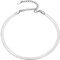 PROSILVER Damen Mädchen Fußkettchen 925 Sterling Silber 3mm breit Schlangenkette Fußarmband einfach Fußkettchen 22+5cm verstellbar Knöchel Armband Sommer Schmuck Accessoire