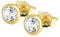 NKlaus Paar Ohrstecker Gold 333 – Ohrringe mit Zirkonia – Gold Schmuck Damen, Herren & Mädchen – Gelbgold - 8 Karat 5,0mm Weiß 1763