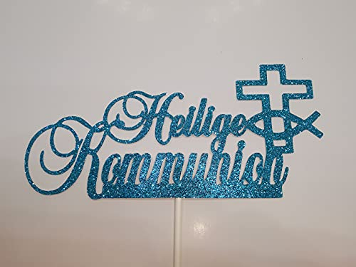 Heilige Kommunion №2 Cake Topper Geburtstag Torten Stecker Kuchen Deko Gold Silber