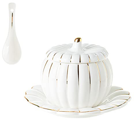 Cabilock Cerámico Olla Pequeña con Tapa Tazón de Sopa de Vapor de Cerámica Taza de Vapor de Porcelana para La Cocina Casera Mini Contenedores