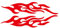 iSpchen 1 Paar Autoaufkleber Flamme Racing Aufkleber Wasserdichte Reflektierende Aufkleber Vinyl Emblem Sticker Anti-Kratzer Auto Karosserie Stoßstange Styling Dekoration Aufkleber,rot