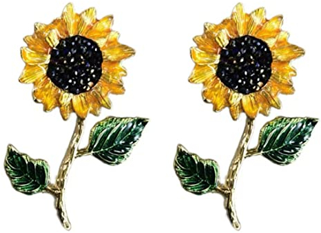 Broche De Tournesol Broche Broche Épingle Cristalline Fleur De Fleur