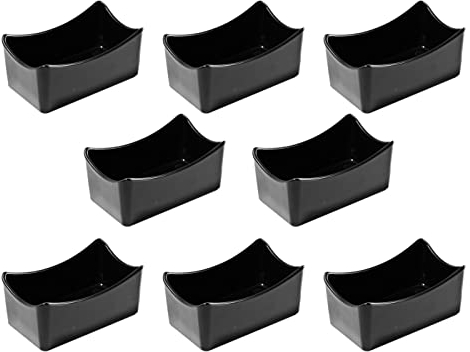 Garnet - Porta bustine Zucchero in plastica da Bar - Per tavolino – Nero – Lavabile in lavastoviglie - Set da 8 pz - 100% Made in Italy