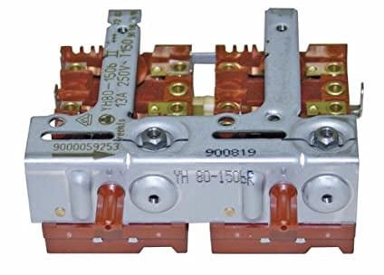 easyPART Kompatibel/Ersatz für BOSCH 00496808 Kochplattenschalterblock Schalterblock 2facher Energieregler rechts Kochfeld Herd Siemens 496808 YH80-1/50II Kochplatten stufenlose Regulierung Constructa