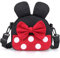 Niedliche Disney-Umhängetasche für kleine Mädchen, Kleinkinder, Minnie-Maus, Reise-Umhängetasche, kleine Kinder-Schultertasche, Mini-Cartoon-Umhängetasche, Rot/Ausflug, einfarbig (Getaway Solids)