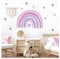 Little Deco Wandaufkleber Regenbogen lila Wandsticker Herzchen Kinderzimmer Babyzimmer Wandtattoo Herzen Wanddeko DL942-4