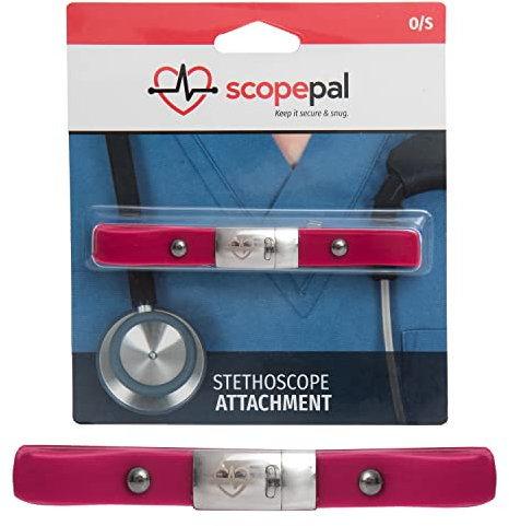 ScopePal Clip für Stethoskope, Stethoskop-Clip für Ärzte, Krankenschwestern, Medizinstudenten, Stethoskop-Zubehör kompatibel mit 3M Littmann Classic III, Lightweight II S.E, und mehr, Rosa