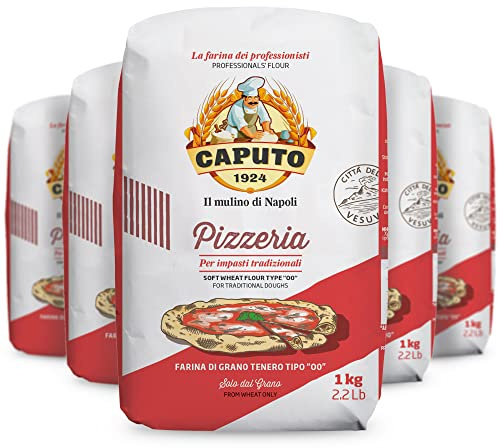 Colichef Farina Pizzeria Caputo Tipo 00 - 5 Kg (conf. 5 x 1kg) - Farina per pizza N°1 in Italia 5,0 unità