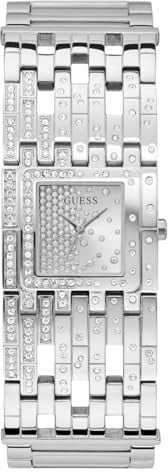 GUESS Damen Analog Mechanisches Handaufzugswerk Uhr mit Edelstahl Armband GW0441L1