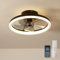 LMiSQ Reversible Ceiling Fans with Lights and Remote 49CM 48W Modern Low Profile Ceiling Fan Light Timing 6 Speeds 3-Color Dimmable Flush Mount Ceiling Fans with Lamps Smart Remote Control