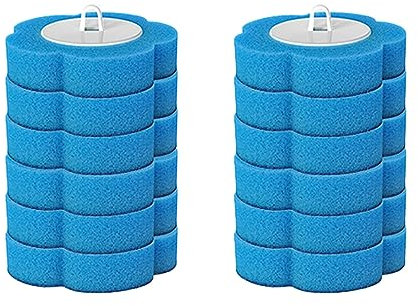 12 Pieces Disposable Toilet Wand Replacement Heads For Wall Toilet Wand Kit, Disposable Refill Heads For Toilet Brush, Bathroom Toilet Cleaning System Tools,Toilet Bowl Cleaning Kit