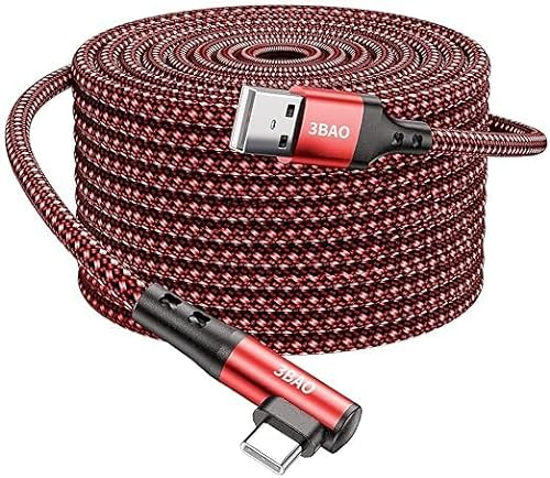 Extra langes USB C Kabel 5M, PS5 Controller Ladekabel Geflochtenes USB Typ C Ladekabel Kompatibel mit Samsung Galaxy S20/S10/S9, Huawei, PS5, Xbox Serie X/S Controller, Switch Pro Controller(grau)